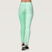 Trendy Modern Elegant Mint Green Sjabloon Leggings (Achterkant)