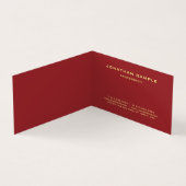 Trendy Modern Elegant Monogram Best Gevouwen Visitekaartje (Binnen)