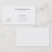 Trendy Modern Elegant Monogram Glamor Plain Visitekaartje (Voorkant / Achterkant)