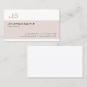 Trendy Modern Elegant Monogram Minimalistisch Plai Visitekaartje (Voorkant / Achterkant)