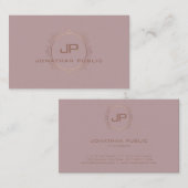 Trendy Modern Elegant Monogram Professional Visitekaartje (Voorkant / Achterkant)