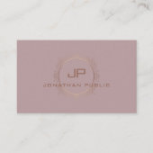 Trendy Modern Elegant Monogram Professional Visitekaartje (Voorkant)