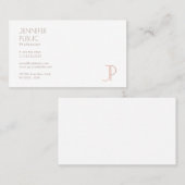 Trendy Modern Elegant Monogram Sjabloon Aangepast Visitekaartje (Voorkant / Achterkant)