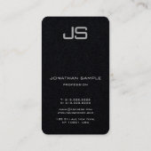 Trendy Modern Elegant Monogrammed Sjabloon Visitekaartje (Achterkant)