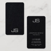 Trendy Modern Elegant Monogrammed Sjabloon Visitekaartje (Voorkant / Achterkant)