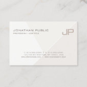 Trendy Modern Elegant Monogrammed Sjabloon Visitekaartje (Voorkant)