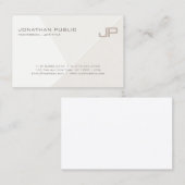 Trendy Modern Elegant Monogrammed Sjabloon Visitekaartje (Voorkant / Achterkant)