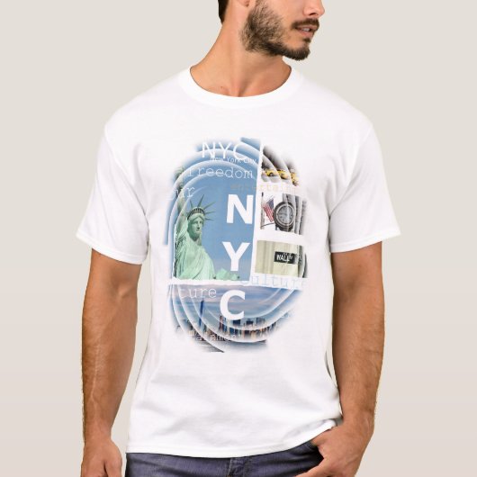Trendy Modern Elegant New York City Manhattan Nyc T-shirt (Voorkant)