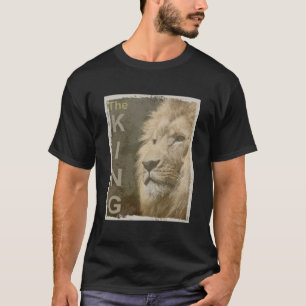 Trendy Modern Elegant Pop Art Lion Head Sjabloon T-shirt