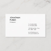 Trendy Modern Elegant Professionele Eenvoudige Sja Visitekaartje (Voorkant)