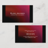 Trendy Modern Elegant Red Black Visitekaartje (Voorkant / Achterkant)
