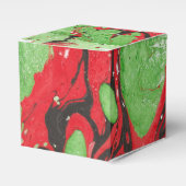 Trendy Modern Elegant Red Green Abstracte Sjabloon Bedankdoosjes (Voorkant Zijde)