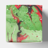 Trendy Modern Elegant Red Green Abstracte Sjabloon Bedankdoosjes (Bovenkant)