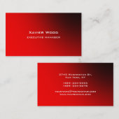 Trendy Modern Elegant Red Professional Manager Visitekaartje (Voorkant / Achterkant)