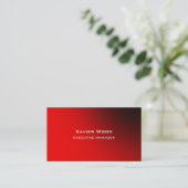 Trendy Modern Elegant Red Professional Manager Visitekaartje (Staand voorkant)