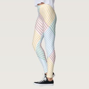 Trendy Modern Elegant Roze Blauw Groen Geel Leggings