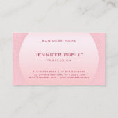 Trendy Modern Elegant roze Rose Gold Monogram Visitekaartje (Achterkant)