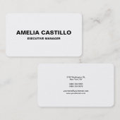 Trendy Modern Elegant Simple Black Bold Visitekaartje (Voorkant / Achterkant)