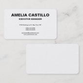 Trendy Modern Elegant Simple Black Bold Visitekaartje (Voorkant / Achterkant)