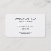 Trendy Modern Elegant Simple Black White Visitekaartje (Voorkant)