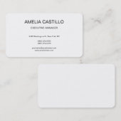 Trendy Modern Elegant Simple Black White Visitekaartje (Voorkant / Achterkant)