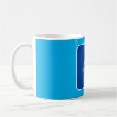 Trendy Modern Elegant Simple Blue Jouw naam toevoe Koffiemok (Links)