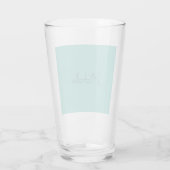 Trendy Modern Elegant Simple Blue White Glas (Achterkant)