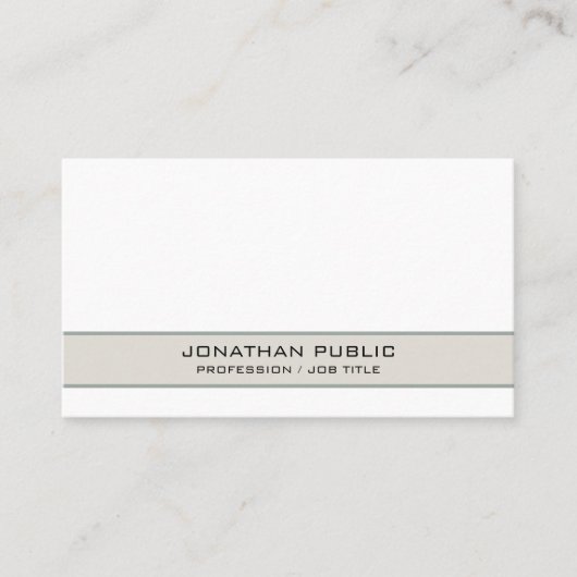 Trendy Modern Elegant Simple Chic Professional Visitekaartje (Voorkant)