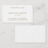Trendy Modern Elegant Simple Gold Striped Luxury Visitekaartje (Voorkant / Achterkant)