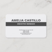 Trendy Modern Elegant Simple Grey Bold Visitekaartje (Voorkant)