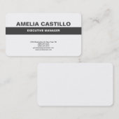 Trendy Modern Elegant Simple Grey Bold Visitekaartje (Voorkant / Achterkant)
