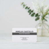 Trendy Modern Elegant Simple Grey Bold Visitekaartje (Staand voorkant)