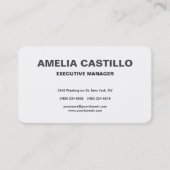 Trendy Modern Elegant Simple Minimalist Visitekaartje (Voorkant)