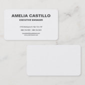 Trendy Modern Elegant Simple Minimalist Visitekaartje (Voorkant / Achterkant)