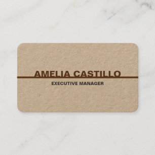 Trendy Modern Elegant Simple Premium Kraft Visitekaartje