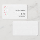 Trendy Modern Elegant Simple Premium Linen Visitekaartje (Voorkant / Achterkant)