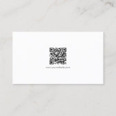 Trendy Modern Elegant Simple Professional QR Code Visitekaartje (Achterkant)