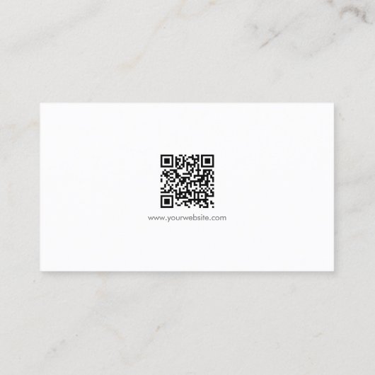 Trendy Modern Elegant Simple Professional QR Code Visitekaartje (Achterkant)