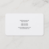 Trendy Modern Elegant Simple Red White Bold Visitekaartje (Achterkant)