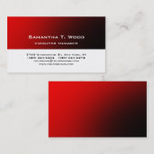 Trendy Modern Elegant Simple Red White Manager Visitekaartje (Voorkant / Achterkant)
