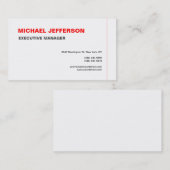 Trendy Modern Elegant Simple Visitekaartje (Voorkant / Achterkant)