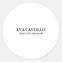 Trendy Modern Elegant Simple White Manager