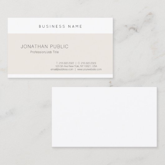 Trendy Modern Elegant Slapse Design Cute Sjabloon Visitekaartje (Voorkant / Achterkant)