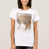 Trendy Modern Elegant Tigers Sjabloon aanpassen T-shirt (Voorkant)