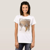Trendy Modern Elegant Tigers Sjabloon aanpassen T-shirt (Voorkant volledig)