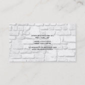 Trendy Modern Elegant Wall Stones Visitekaartje (Achterkant)