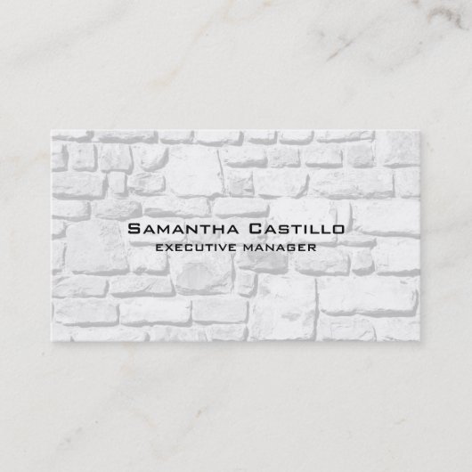 Trendy Modern Elegant Wall Stones Visitekaartje (Voorkant)