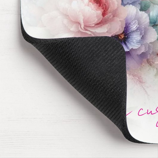 Trendy Modern Elegant Watercolor Flowers Painting Muismat (Hoek)