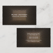 Trendy Modern Elegant Waves Pattern Brown Visitekaartje (Voorkant / Achterkant)