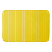 Trendy Modern Elegant Yellow White Striped Badmat (Voorkant)
